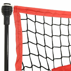 Acheter vidaXL Filet de baseball portable Noir/rouge 183x105x183 cm Polyester