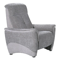 Inside 75 Fauteuil fixe BLOOM tissu maillé gris foncé et gris clair 