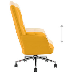 Maison Chic Chaise de relaxation | Fauteuil relax Jaune moutarde Velours -GKD58001 pas cher