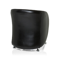 Fauteuil lounge / fauteuil club ST. LUCIA en similicuir noir hjh OFFICE pas cher