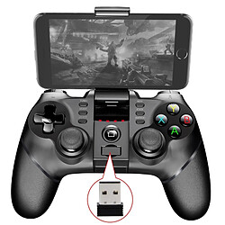 Wewoo Manette pour iPhone noir iPhone, iPad, iPod, Samsung Galaxy, HTC, MOTO, Android TV Box, TV, PC 3 en 1 Gamepad de contrôleur de jeu Bluetooth avec 2.4GHz récepteur et câble,