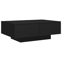 vidaXL Table basse Noir 90x60x31 cm Bois d’ingénierie