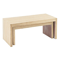 BigBuy Home Table Basse 110 x 55 x 50 cm Bois 2 Unités