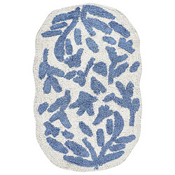 Beliani Tapis de bain 60 x 90 cm bleu DERIK