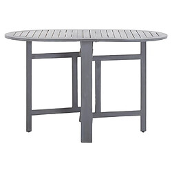 vidaXL Table de jardin Gris 120x70x74 cm Bois d'acacia massif