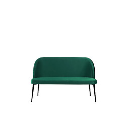 Beliani Canapé banquette 2 places en velours vert foncé OSBY