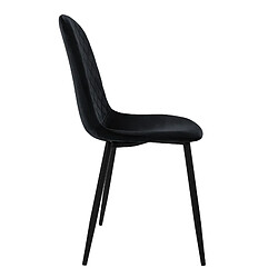 Avis ML-Design Lot de 8 chaises de salle à manger noir en velours avec dossier pieds en noir