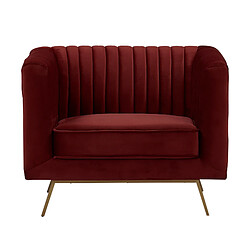 Rendez Vous Deco Fauteuil Gatsby en velours bordeaux 