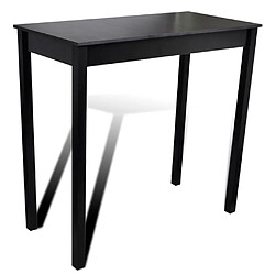 vidaXL Set de 1 table de bar et 4 tabourets noir