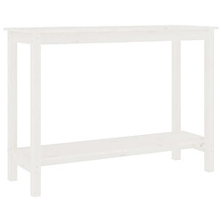 Maison Chic Table console | Meuble d'entrée | Table d'appoint Blanc 110x40x80 cm Bois massif de pin -GKD81004