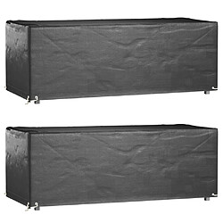 vidaXL Housses salon de jardin 2pcs 8œillets 192x82x65cm rectangulaire 