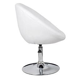 Acheter vidaXL Tabourets de bar lot de 2 blanc similicuir