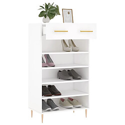 Acheter Maison Chic Armoire à Chaussures,Meuble de Rangement à Chaussures blanc 60x35x105 cm bois d'ingénierie -MN36954