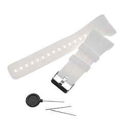 vhbw bracelet compatible avec Polar M400, M430 montre connectée - 14,5 + 8,9 cm silicone blanc 