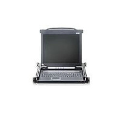 Elysees Paris ATEN CL1000M Grille de montage Noir commutateur écran, clavier et souris - Commutateurs écran-clavier-souris (1280 x 1024 pixels, Noir, 1U, Métal, Plastique, LCD, 43,2 cm (17")) 