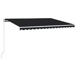 vidaXL Auvent automatique capteur de vent et LED 350x250 cm Anthracite