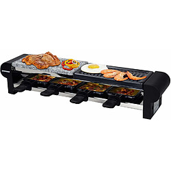 Syntrox Germany Raclette en acier inoxydable avec grill et pierre chaude pour 4 personnes