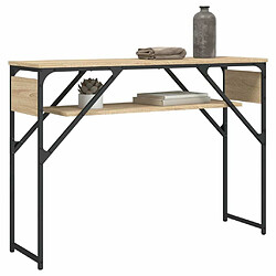 Avis Maison Chic Table console | Meuble d'entrée | Table d'appoint avec étagère chêne sonoma 105x30x75 cm -GKD15633