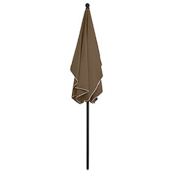 Avis vidaXL Parasol de jardin avec mât 210x140 cm Taupe