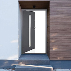 vidaXL Porte d'entrée Anthracite 110x207,5 cm aluminium