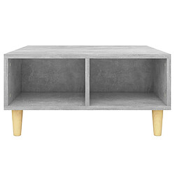 Avis vidaXL Table basse gris béton 60x60x30 cm bois d'ingénierie