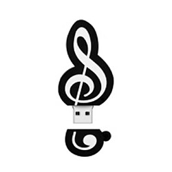 Wewoo Clé USB MicroDrive 64 Go USB 2.0 Music Note U Disk 