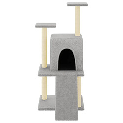 Avis Arbre à chat avec griffoirs,niche pour chat en sisal gris clair 110 cm -MN64038