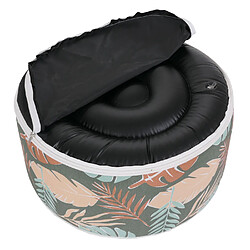 Avis Mendler Pouf HWC-G31, Pouf Pouf de jardin, gonflable In-/Outdoor Spun Poly 29x55cm ~ Design de feuille