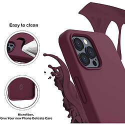 Avis Riffi Riff Coque arrière souple en silicone fin et souple pour Apple iPhone 15 Pro Max Bordo