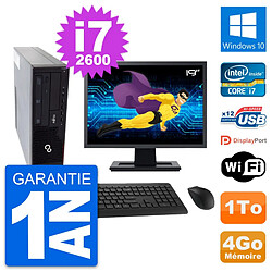 PC Fujitsu E910 DT Ecran 19" Intel i7-2600 RAM 4Go Disque 1To Windows 10 Wifi · Occasion 