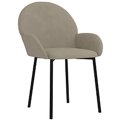 Avis Maison Chic Lot de 2 Chaises à manger,Chaise pour cuisine,Solide Structure Gris clair Velours -MN35519