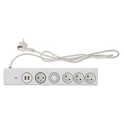 Multiprise parafoudre 4 prises 16A + 2 USB - Thomson