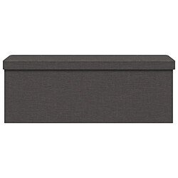 Maison Chic Banc de rangement | Meuble de rangement d'Entrée | Coffres d'Intérieur pliable gris foncé faux lin -MN66358 pas cher