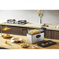 Friteuse Electrique 3 L CONTINENTAL EDISON CERFR3IN2 - 2000W - Inox pas cher