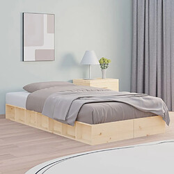 vidaXL Cadre de lit sans matelas 100x200 cm bois massif