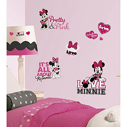 Emob RoomMates stickers muraux - Minnie loves pink