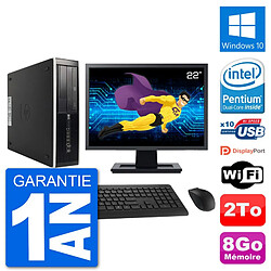 PC HP 8300 Elite SFF Ecran 22" Intel G630 RAM 8Go Disque Dur 2To Windows 10 Wifi - Occasion