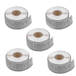 vhbw Rouleaux d'étiquettes, lot de 5x pièces 25mm x 25mm remplacement pour Dymo S0929120 pour imprimante d'étiquettes