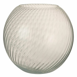 Paris Prix Vase Design en Verre Canne Rond 25cm Blanc 