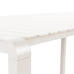 Avis Mes Table de jardin 168,5x87,2x75 cm en aluminium blanc - VONDEL