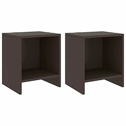 Maison Chic Lot de 2 Tables de chevet,Table de nuit,Table d'appoint pour salon Marron foncé 35x30x40 cm Bois de pin -MN54983