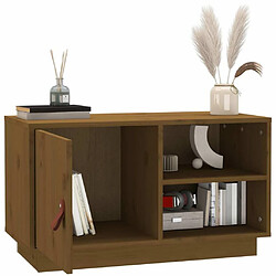 Maison Chic Meuble TV scandinave - Banc TV pour salon Marron miel 70x34x40 cm Bois de pin massif -MN91783 pas cher