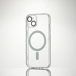 WE Coque de protection MAGSAFE IPHONE 14 Transparent: Compatible avec MagSafe - anneau blanc - anti-rayures - semi-rigide