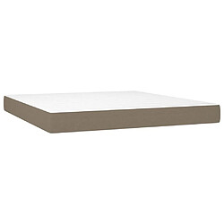 vidaXL Matelas de lit à ressorts ensachés Taupe 180x200x20 cm Tissu