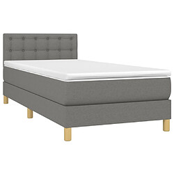 Avis Sommier à lattes et LED,Cadre à lattes de lit avec matelas pour Adulte Gris foncé 80x200cm -MN64366