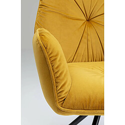 Acheter Chaise avec accoudoirs Mila velours jaune Kare Design