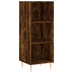 Acheter vidaXL Buffet haut Chêne fumé 34,5x34x180 cm Bois d'ingénierie