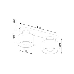 Sollux Spot de Plafond Twin Noir pas cher