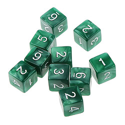 20 pièces dés six faces d6 pour jouer à d & d jeu de fête rpg vert et rouge