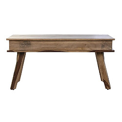 Pegane Table basse en bois coloris marron foncé - Longueur 140 x Profondeur 40 x Hauteur 45 cm